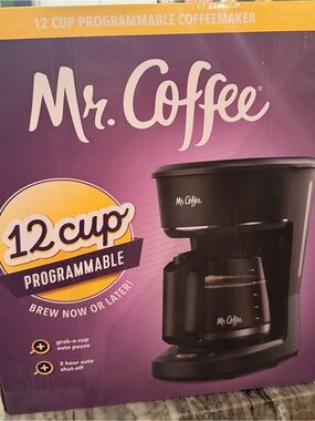 Mr. Coffee 12-Cup Programmable Coffee Maker Black NIB